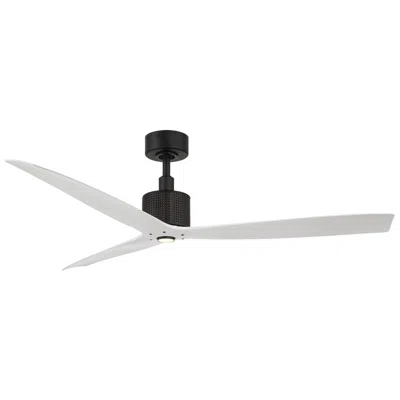Modern Forms 60"  Spinster Black And White Wet Smart Led Ceiling Fan In Gray