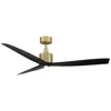 Modern Forms 60"  Spinster Brass And Black Wet Smart Led Ceiling Fan In Black