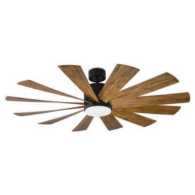 Modern Forms 60"  Windflower Matte Black Led Wet Smart Ceiling Fan