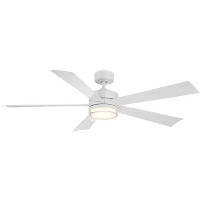 Modern Forms 60"  Wynd Matte White Wet Location Led Smart Ceiling Fan