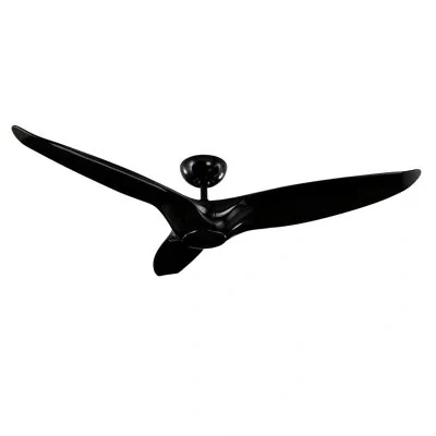 Modern Forms 60 Morpheus 3 - Blade Ceiling Fan With Led Light Kit And Wall Control Included, Works With Alexa And In Gloss Black