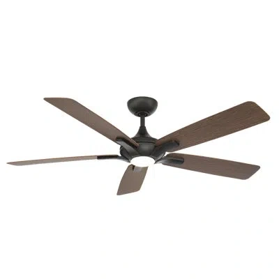 Modern Forms 60 Mykonos 5 - Blade Smart Ceiling Fan With Led Light Kit And Remote Control Included, Works With Al In Bronze Dark Walnut