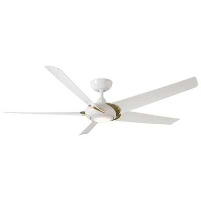 Modern Forms 62"  Lucid Matte White 3500k Led Smart Wet Ceiling Fan