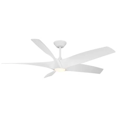 Modern Forms 62"  Zephyr 5 Matte White Outdoor Led Smart Ceiling Fan