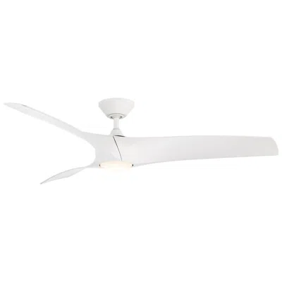 Modern Forms 62"  Zephyr Matte White Led Smart Ceiling Fan