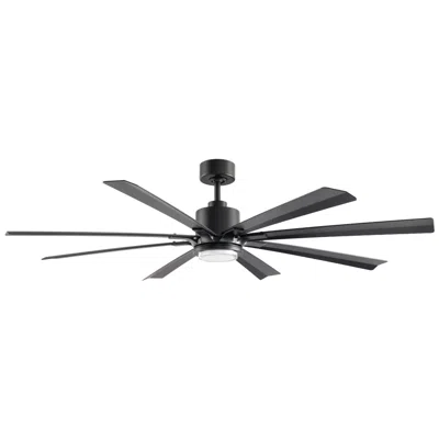 Modern Forms 65"  Size Matters Black Outdoor Led Smart Ceiling Fan In Multi
