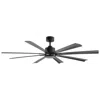 Modern Forms 65"  Size Matters Matte Black Outdoor Smart Ceiling Fan In Multi
