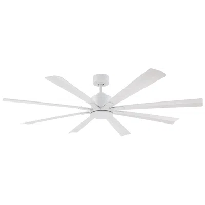Modern Forms 65"  Size Matters Matte White Outdoor Smart Ceiling Fan In Multi