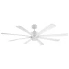 Modern Forms 65"  Size Matters White Outdoor Led Smart Ceiling Fan In Multi