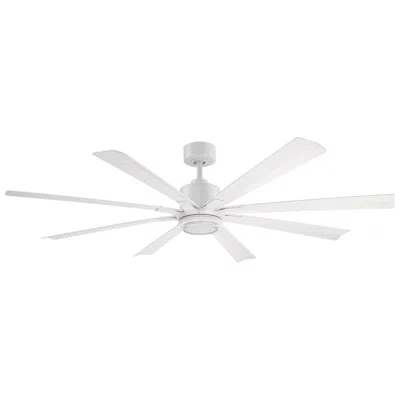 Modern Forms 65"  Size Matters White Outdoor Led Smart Ceiling Fan In Multi
