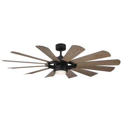 Modern Forms 65"  Wyndmill Black Barnwood 2700k Led Smart Ceiling Fan