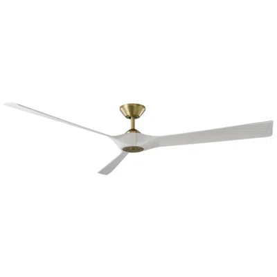 Modern Forms 70"  Torque Soft Brass And Matte White Smart Ceiling Fan