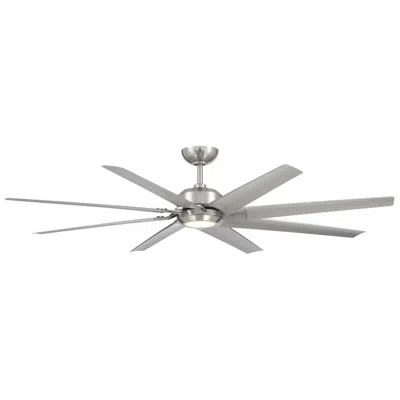Modern Forms 70" Roboto Xl Brushed Nickel 3500k Led Smart Ceiling Fan In Gray