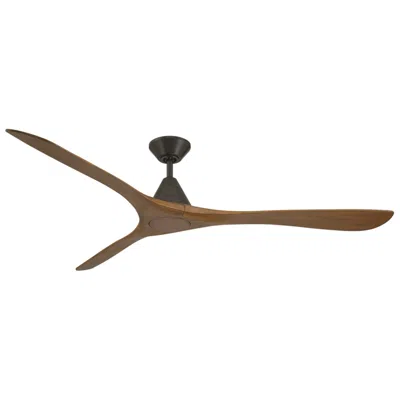 Modern Forms 72" Carve Bronze Smart Ceiling Fan With Koa Blades In Brown