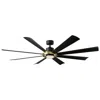 Modern Forms 72"  Aura Black Brass Led Smart Ceiling Fan In Multi
