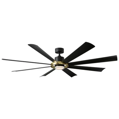 Modern Forms 72"  Aura Black Brass Led Smart Ceiling Fan In Multi