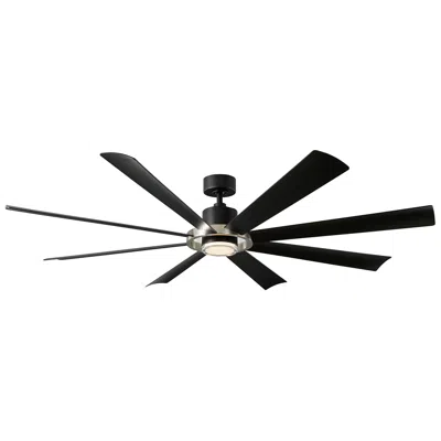 Modern Forms 72"  Aura Black Nickel Led Smart Ceiling Fan In Multi