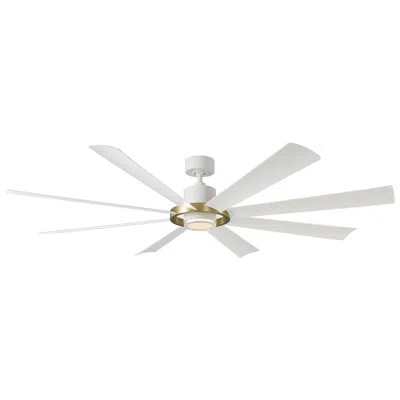 Modern Forms 72"  Aura Matte White Led Smart Ceiling Fan In Animal Print