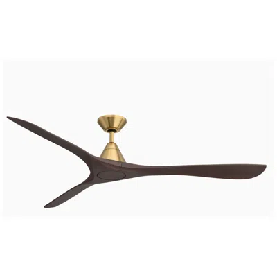 Modern Forms 72"  Carve Soft Brass Smart Ceiling Fan With Remote In Brown