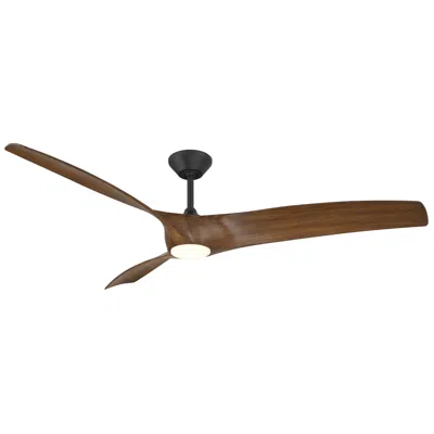 Modern Forms 72"  Zephyr Black Led Ceiling Fan W/ Koa Blades