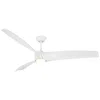 Modern Forms 72"  Zephyr Matte White Led Smart Ceiling Fan In White