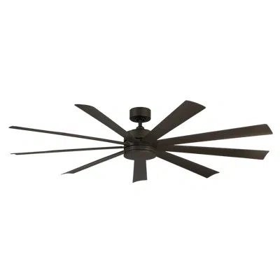 Modern Forms 72 Wynd 9 - Blade Smart Ceiling Fan With Led Light Kit And Remote Control Included, Works With Alexa In Bronze
