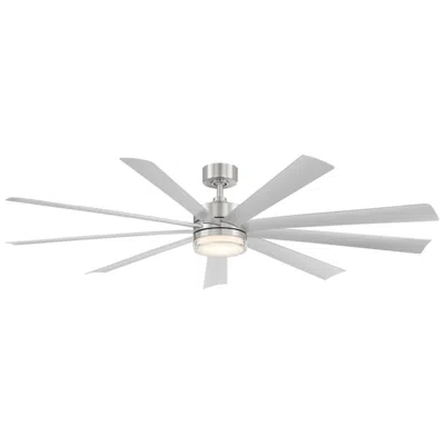 Modern Forms 72" Wynd Xl Stainless Steel Led Smart Ceiling Fan - Made To Order