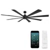 Modern Forms 84"  Size Matters Matte Black Ceiling Fan In Multi