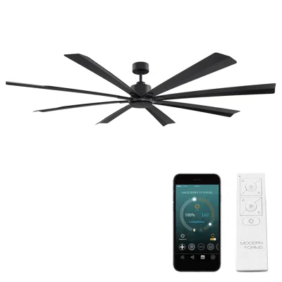 Modern Forms 84"  Size Matters Matte Black Ceiling Fan In Multi