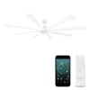Modern Forms 84" Size Matters Matte White Led Smart Ceiling Fan In Multi