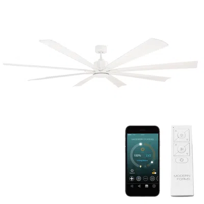 Modern Forms 84" Size Matters Matte White Smart Ceiling Fan In Multi