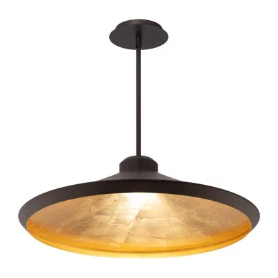 Modern Forms Alfa 1 - Light Single Cone Led Pendant In Bronze,gold Leaf