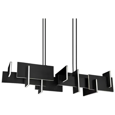 Modern Forms Amari 58" Wide Black Aluminum Led Linear Pendant