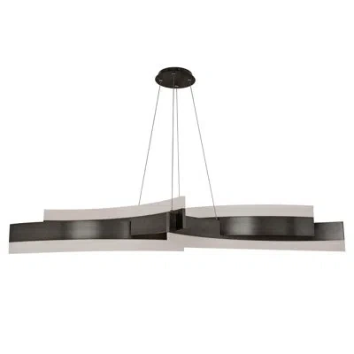 Modern Forms Arcs 1 - Light Unique Tiered Led Pendant In Black