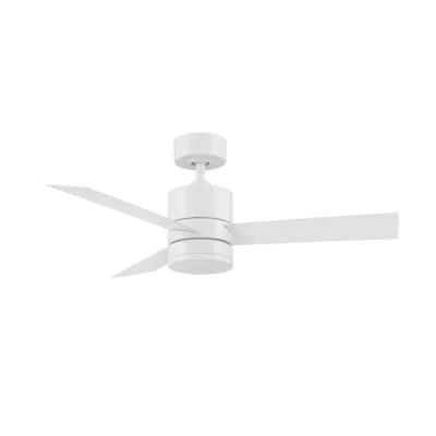 Modern Forms Axis 3 - Blade Outdoor/indoor Smart  Ceiling Fan With Remote Control And Led Light Kit Included, Wor In Matte White