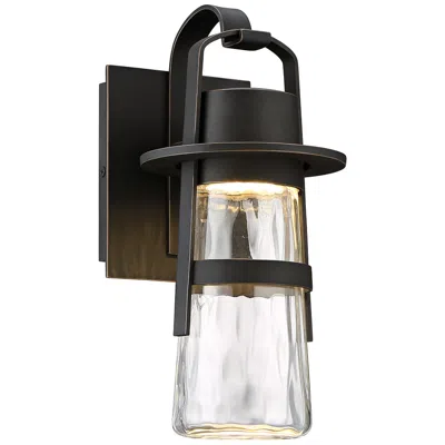 Modern Forms Balthus 14" High Bronze Led Outdoor Lantern Wall Light