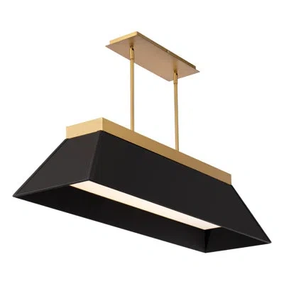 Modern Forms Bentley 1 - Light Pool Table Lights Rectangle Led Pendant In Black,aged Brass