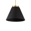 Modern Forms Bentley 1 - Light Single Cone Led Pendant In Black,aged Brass