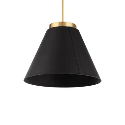 Modern Forms Bentley 1 - Light Single Cone Led Pendant In Black,aged Brass