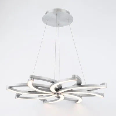 Modern Forms Bloom 1 - Light Unique Cylinder Led Pendant In Brushed Aluminum