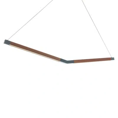 Modern Forms Bough 2 Light Led Geometric Pendant In Black,dark Brown