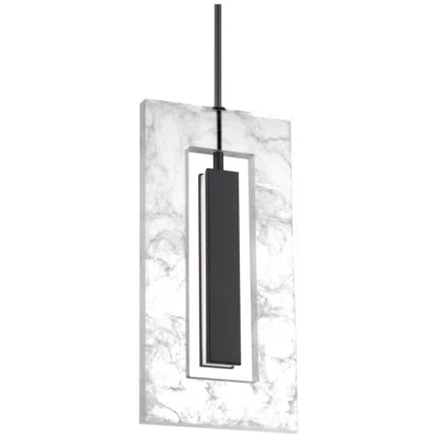 Modern Forms Cambria 8"w Black And White Led Mini Pendant