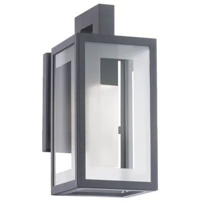 Modern Forms Cambridge 11" High Black And Glass Outdoor Led Wall Light