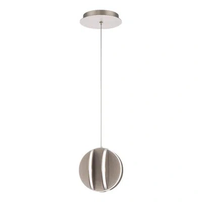 Modern Forms Carillion 1 - Light Single Globe Led Pendant In Brushed Nickel