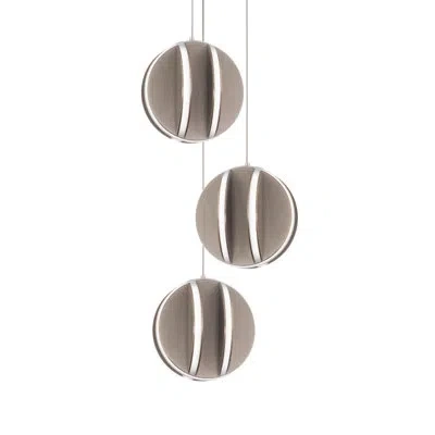 Modern Forms Carillion 3 - Light Cluster Globe Led Pendant In Brushed Nickel