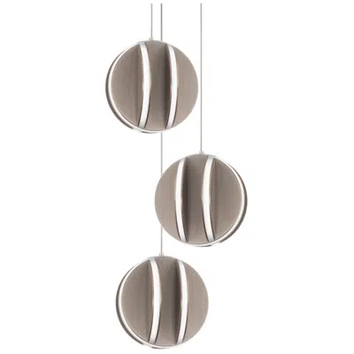 Modern Forms Carillion 5.88"h X 12"w 3-light Pendant In Brushed Nickel