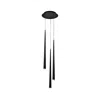 Modern Forms Cascade 12"w Black W/ Clear Crystal Led Multi Light Pendant