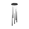 Modern Forms Cascade 17" Wide Matte Black Led 5-light Multi Light Pendant