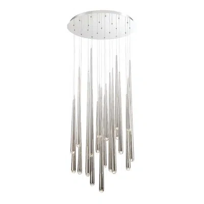 Modern Forms Cascade 21 - Light Cluster Teardrop Led Pendant In Brushed Nickel