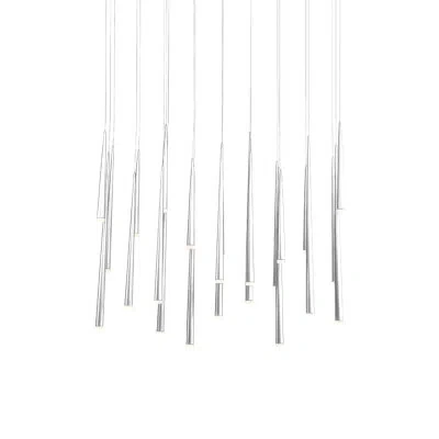 Modern Forms Cascade 23 - Light Cluster Geometric Led Pendant In Polished Nickel